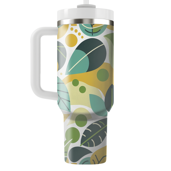 Abstract Leafy Shapes Decorative Tumblers