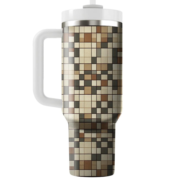 Vintage Checkerboard Pattern  Personalized Tumblers