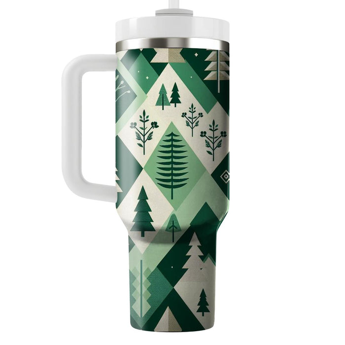 Whimsical Diamond Forest  Tumblers With Lids