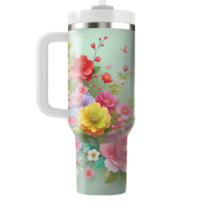 Spring Garden Blooms  Personalized Tumblers