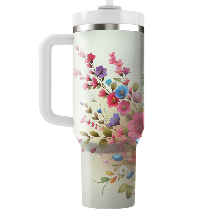 Spring Floral Celebration  Personalized Tumblers