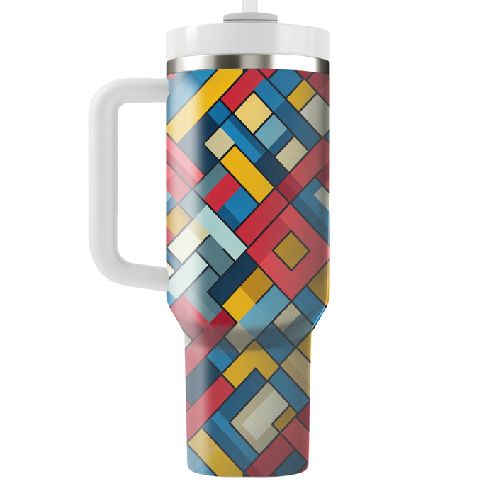 Vibrant Geometric Diamonds  Decorative Tumblers