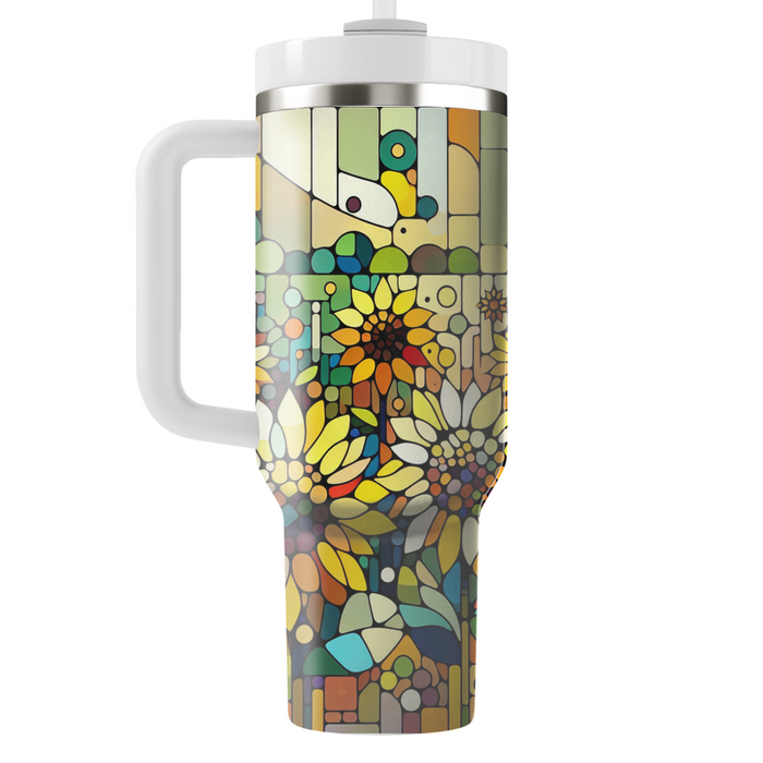 Mosaic Sunflowers  Unique Tumblers