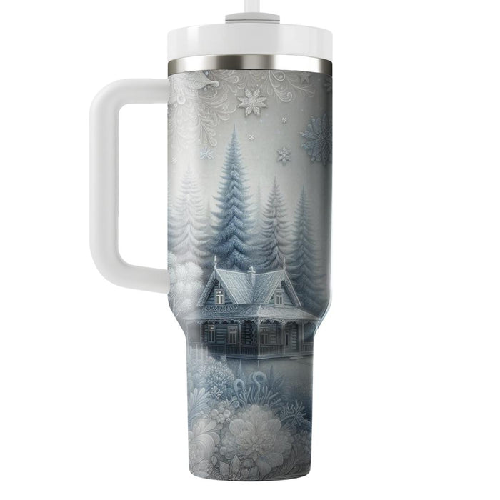 Winter Snowy Retreat  Travel Tumblers