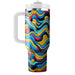 Vibrant Zigzag And Wave Mix  Decorative Tumblers