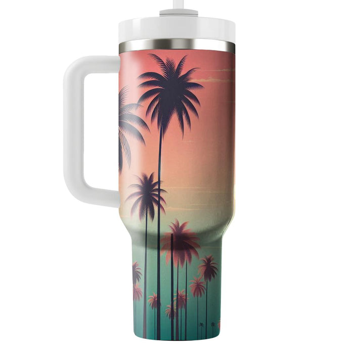 Retro Palm Paradise  Tumblers With Lids