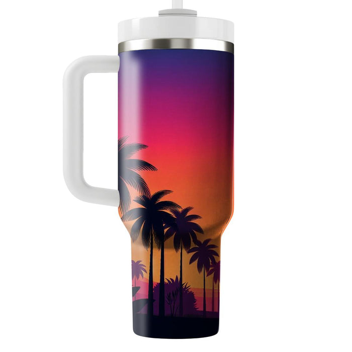 Vibrant Sunset Silhouettes  Personalized Tumblers