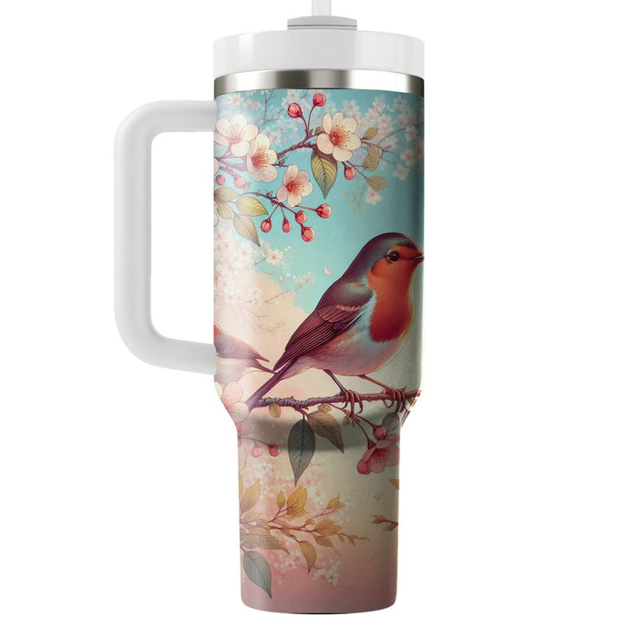 Spring Robin Serenade Tumblers With Lids