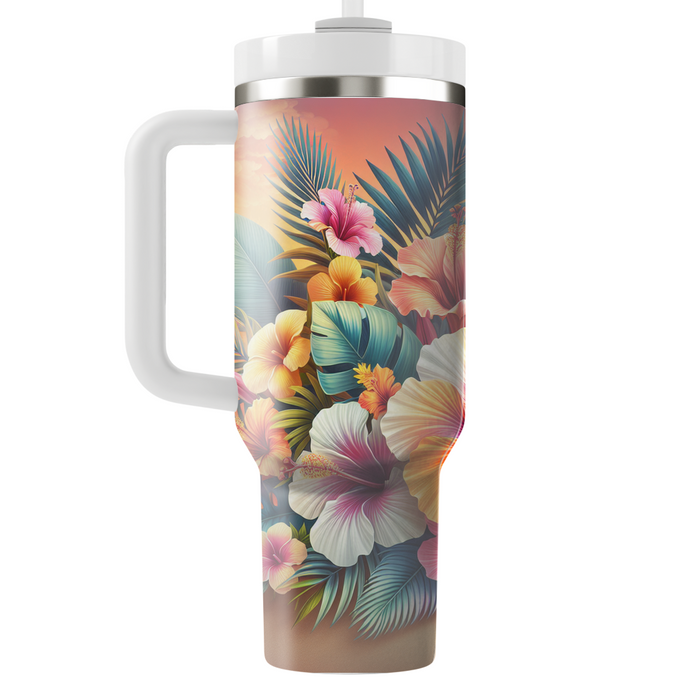 Tropical Sunset Blooms  Insulated Tumblers