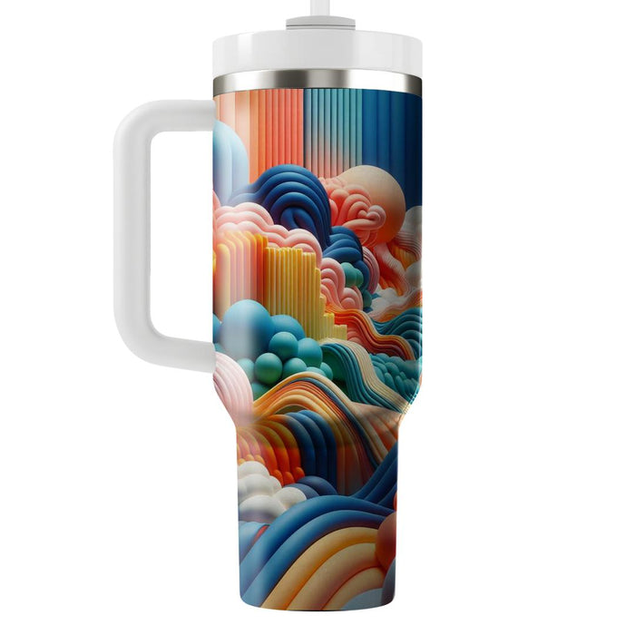 Tangerine Dreamscape  Unique Tumblers