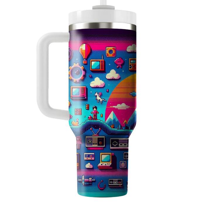 Retro Pixel Art  Insulated Tumblers