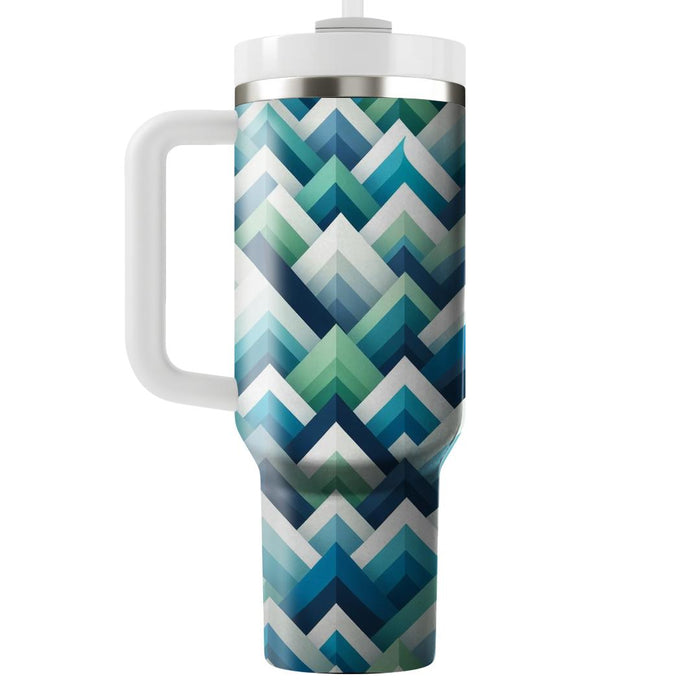 Triangular Mosaic Wave  Decorative Tumblers