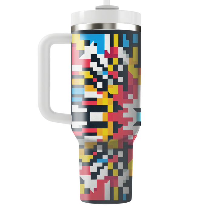 Pixelated Starburst Tumbler Cups