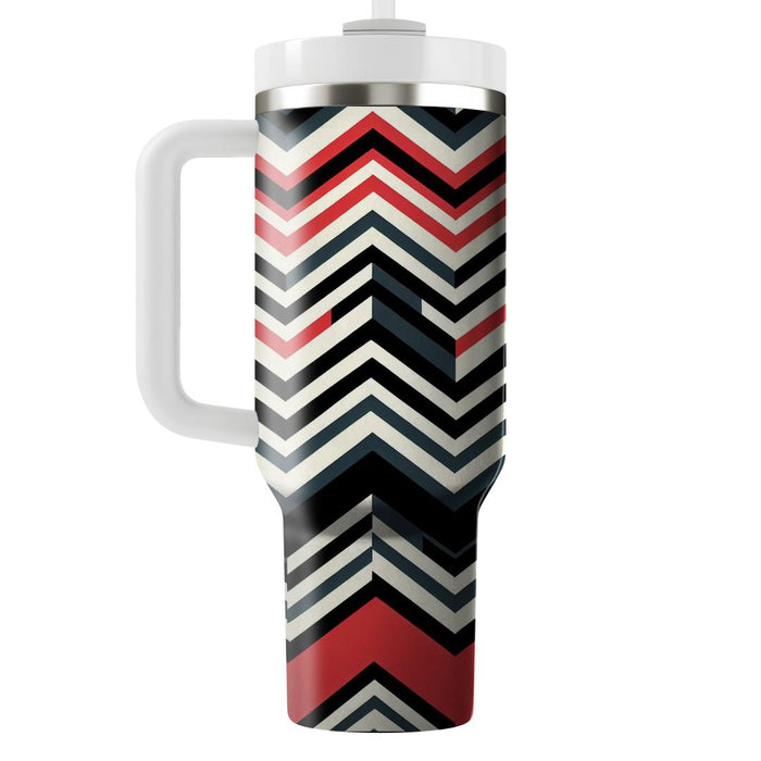 Bold Chevron Stripe  Tumblers With Lids