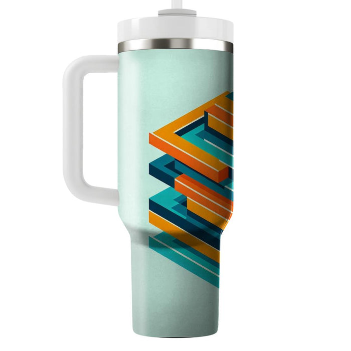 Bold Geometric Layering  Custom Tumblers