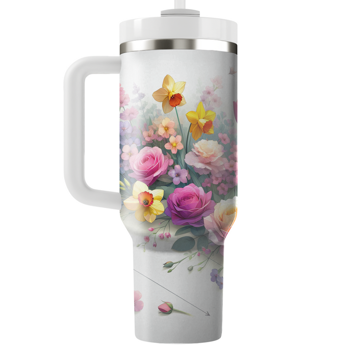 Springtime Floral Fantasy  Personalized Tumblers