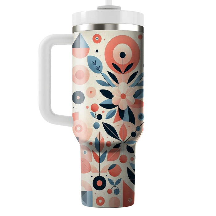 Whimsical Floral Geometry  Personalized Tumblers