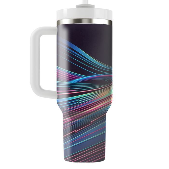 Retro Futuristic Lines  Personalized Tumblers