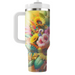 Summer Bright Floral Burst  Personalized Tumblers