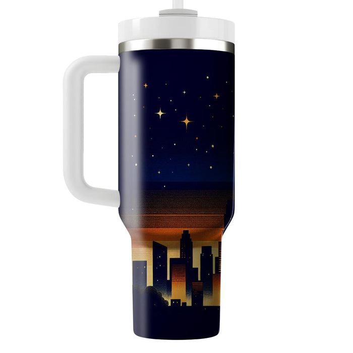 Retro Nightscape  Decorative Tumblers