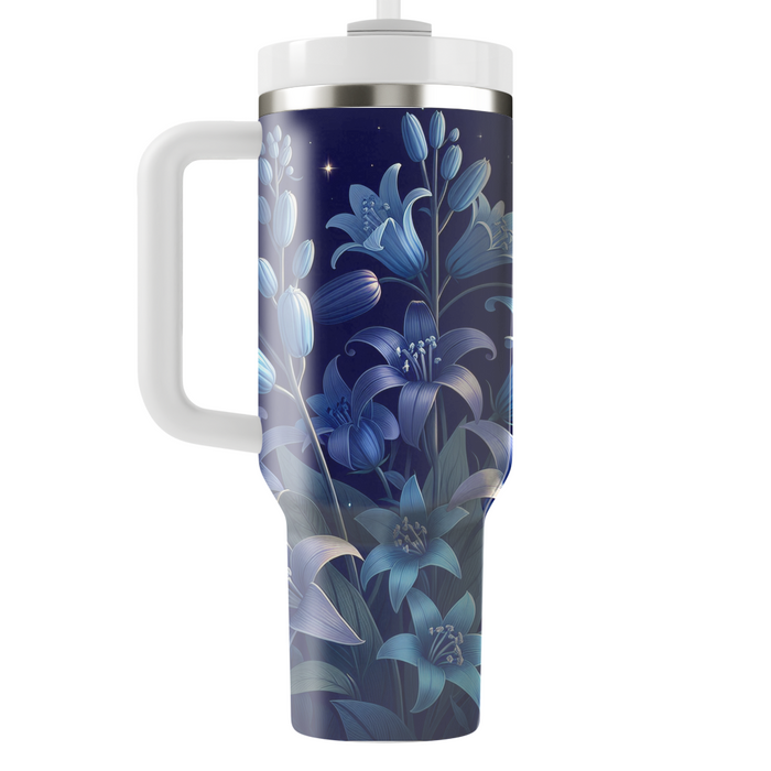 Midnight Bluebell Enchantment Travel Tumblers