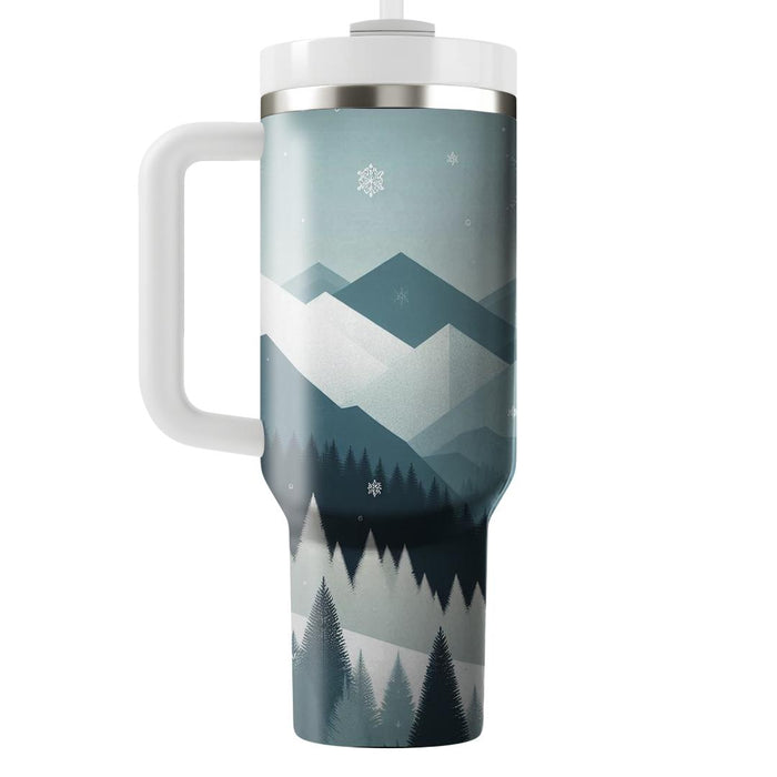 Winter Mountain Escape  Travel Tumblers