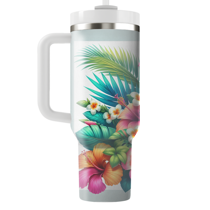 Tropical Paradise Bloom  Travel Tumblers