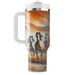 Wild Mustangs Running  Tumbler Cups