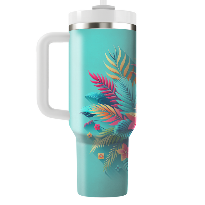 Vibrant Tropical Paradise  Custom Tumblers