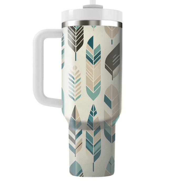 Artistic Feather Pattern  Insulated Tumblers