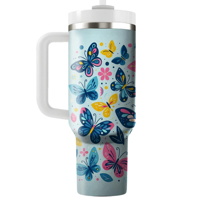 Whimsical Butterfly Pattern Insulated Tumblers