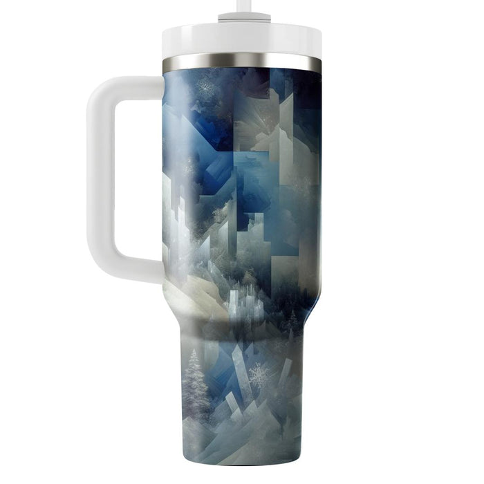 Winter Glacier Tundra  Travel Tumblers