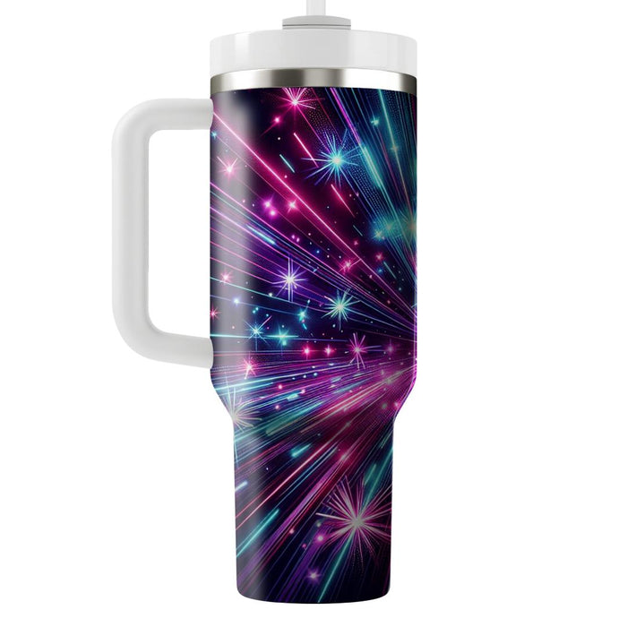 Retro Laser Lights  Custom Tumblers