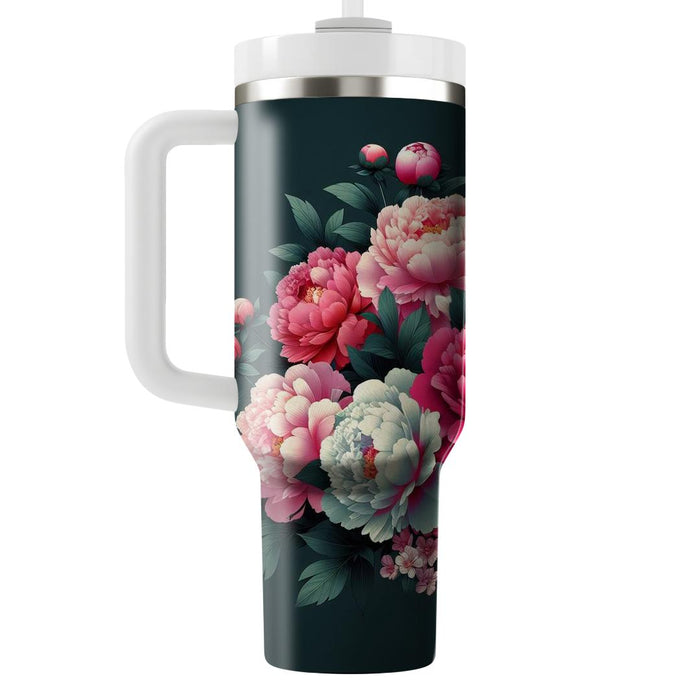 Bold Peony Garden  Unique Tumblers