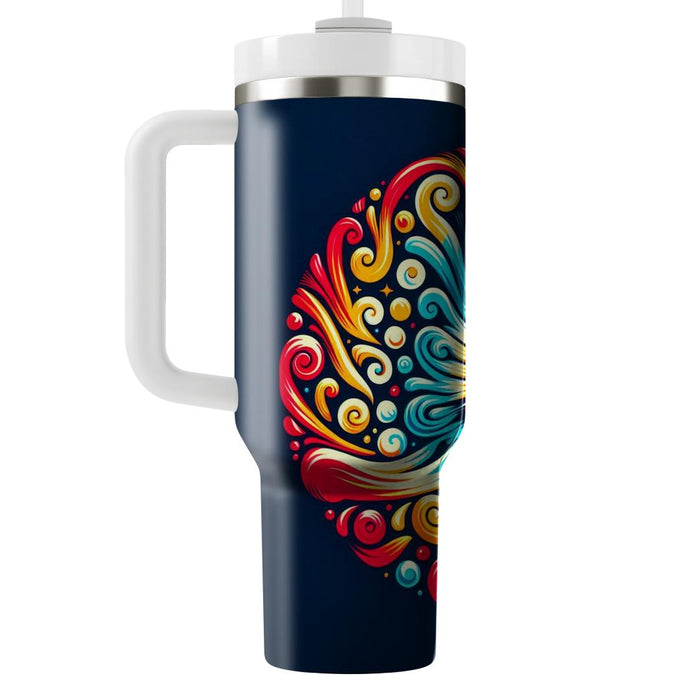 Funky Retro Tie-dye  Tumbler Cups