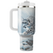 Snow Leopard Glacial Grace  Decorative Tumblers