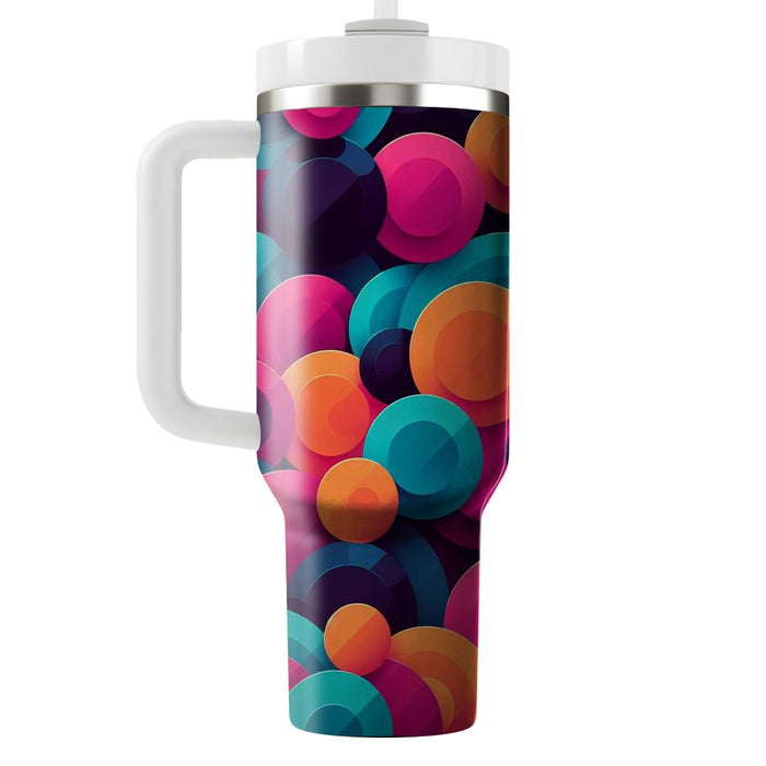 Vibrant Geometric Circles  Custom Tumblers