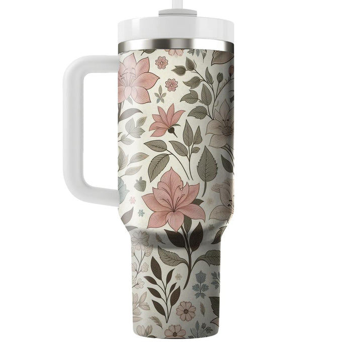 Vintage Botanical Print  Personalized Tumblers