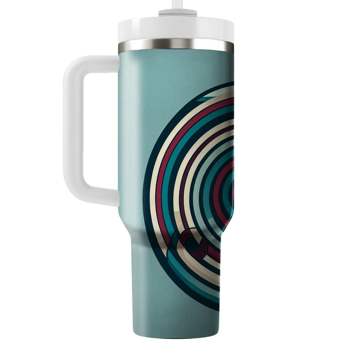 Geometric Concentric Circles  Tumblers With Lids