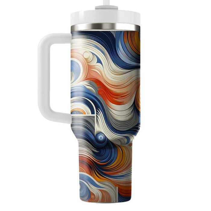 Artistic Brushstroke Abstract  Tumblers With Lids