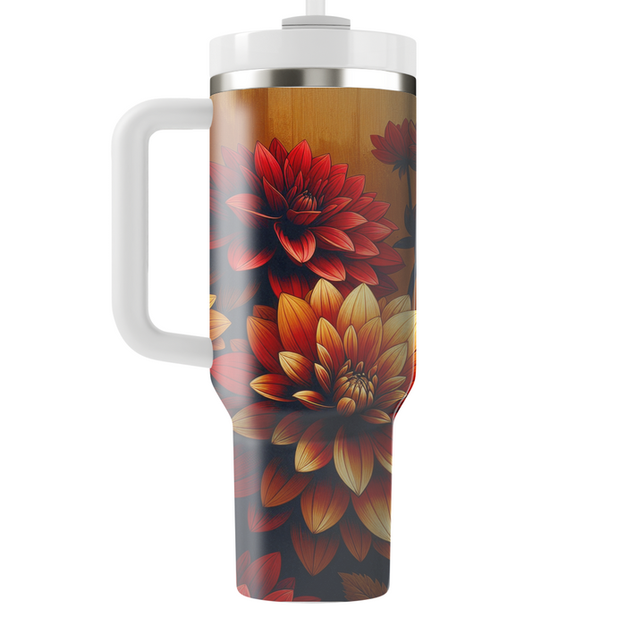 Autumn Dahlia Delight  Custom Tumblers