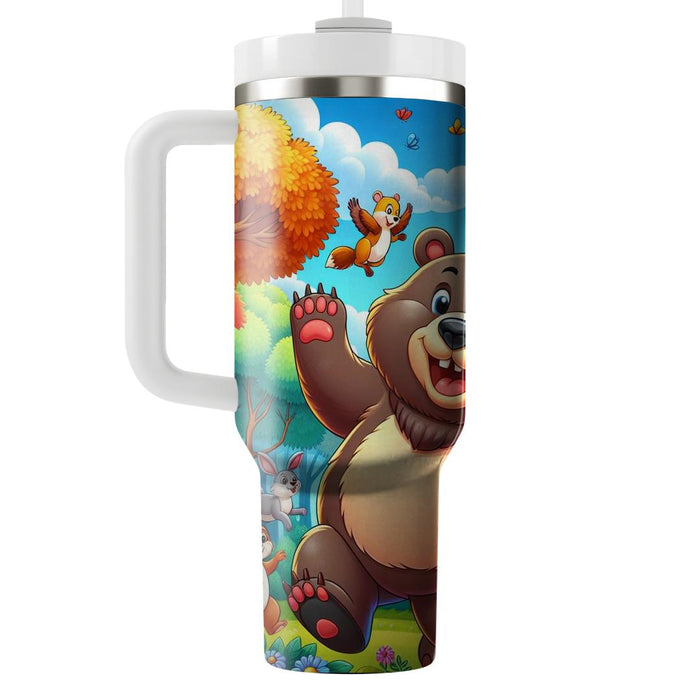 Whimsical Bear And Forest Friends  Tumbler Cups