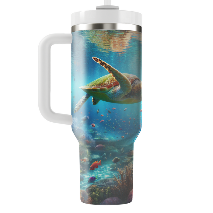 Serene Sea Turtle  Tumblers With Lids