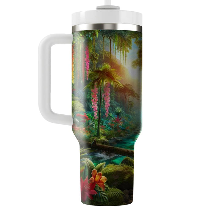 Spring Rainforest Adventure  Tumblers With Lids