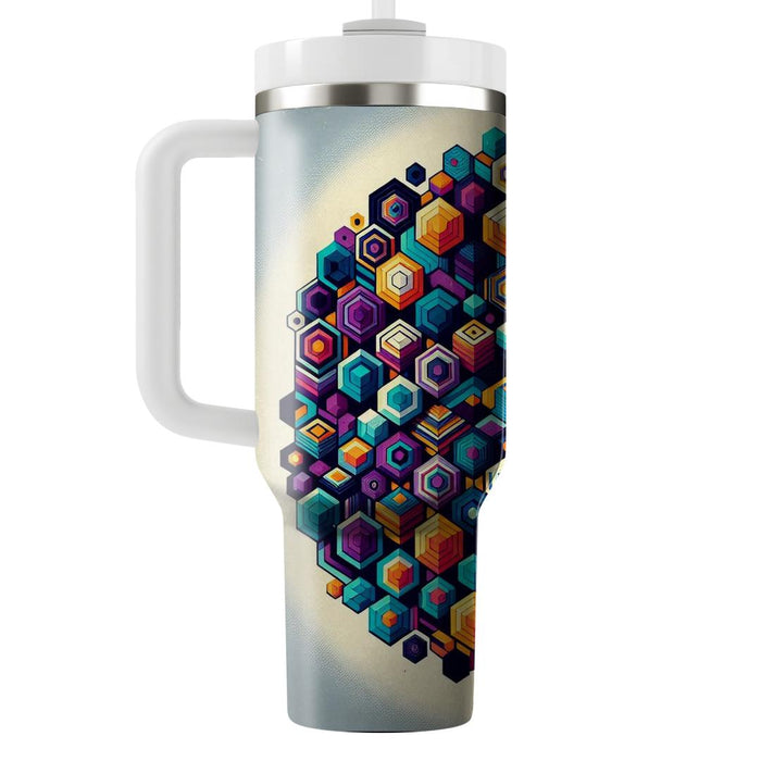 Vibrant Hexagons  Unique Tumblers