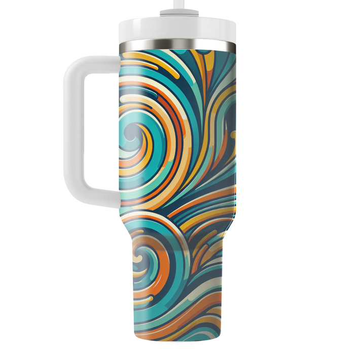 Retro Floral Swirl  Travel Tumblers