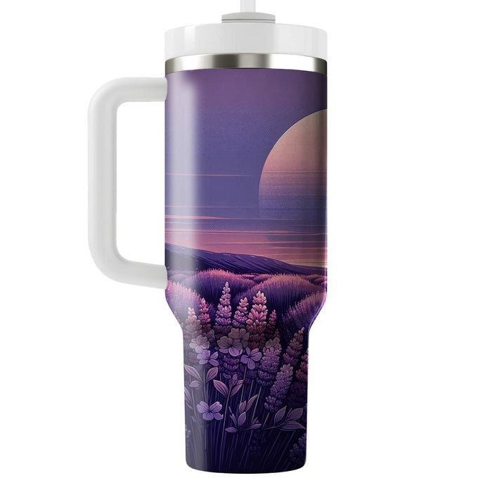 Twilight Lavender Field  Tumbler Cups