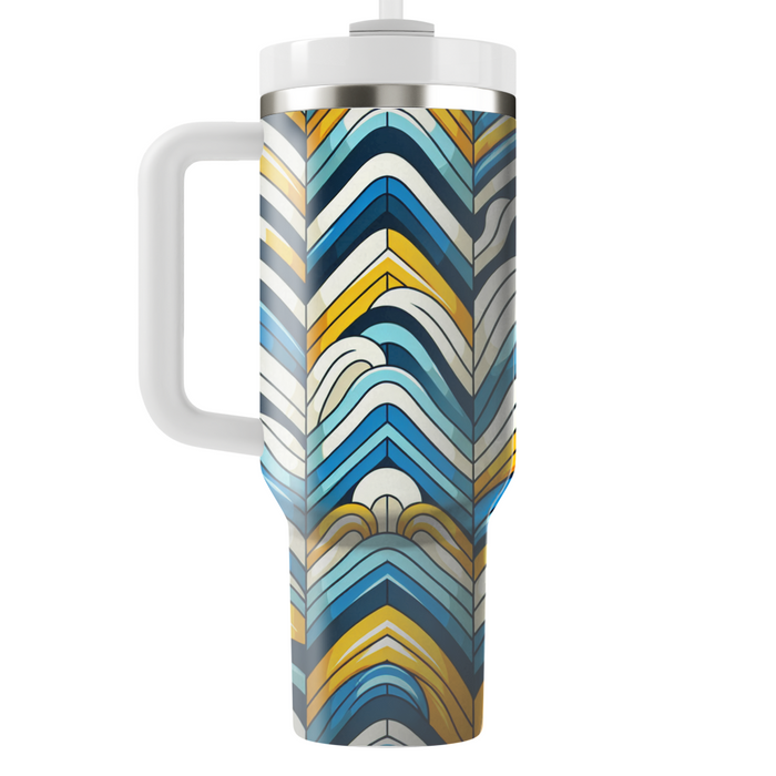 Dynamic Chevron Waves  Unique Tumblers