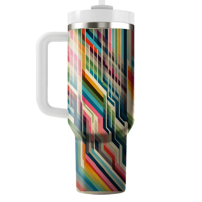 Vintage Chevron Rainbow  Tumbler Cups