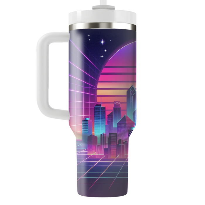 Synthwave Cityscape Custom Tumblers